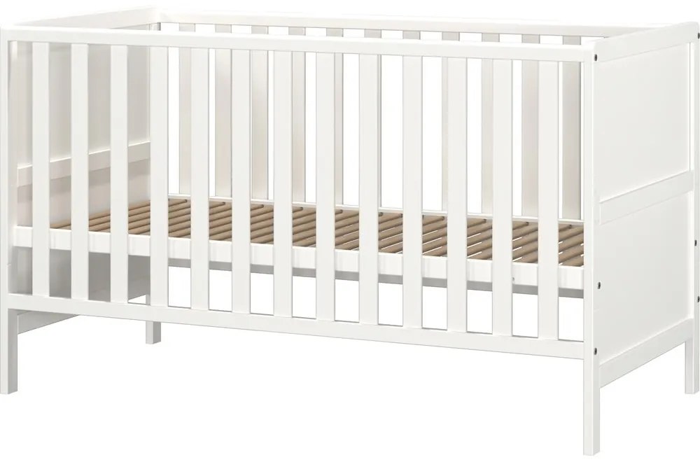 Бяло детско креватче 70x140 cm от масивна дървесина Alkmaar – Germania