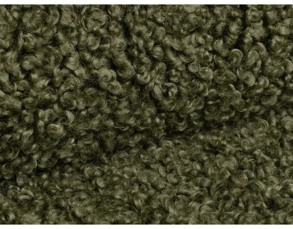 Зелен модул за диван от букле (ляв ъгъл) Bellis – Micadoni Home