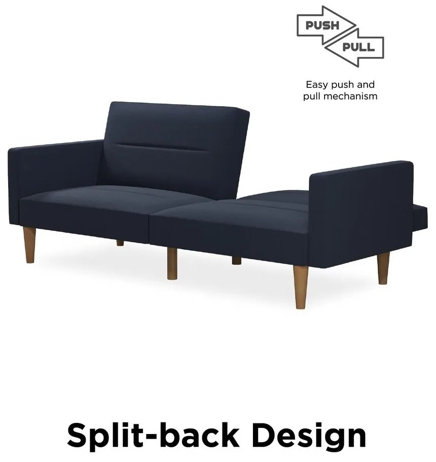 Тъмносин разтегателен диван Mainstays - Støraa