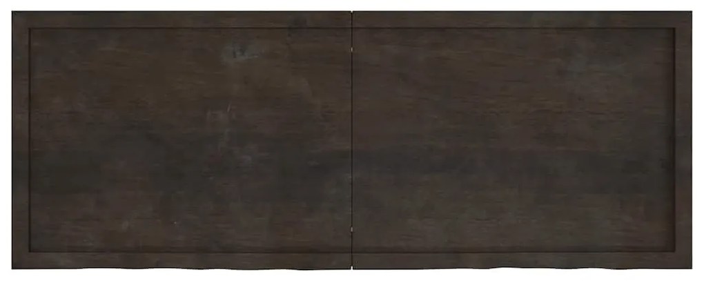 363834 vidaXL Стенен рафт тъмнокафяв 160x60x(2-4) см обработен масивен дъб