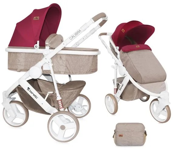 Бебешка количка 2в1 CALIBRA 3 Lorelli - Beige&Red