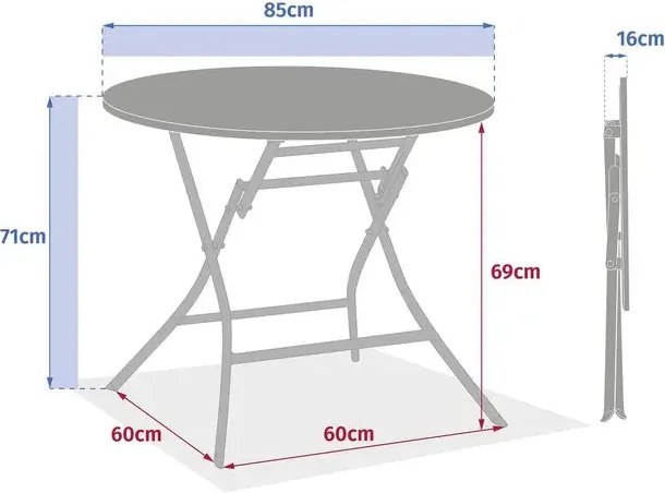 Градинска кръгла маса Hesperide Greensboro, Бял