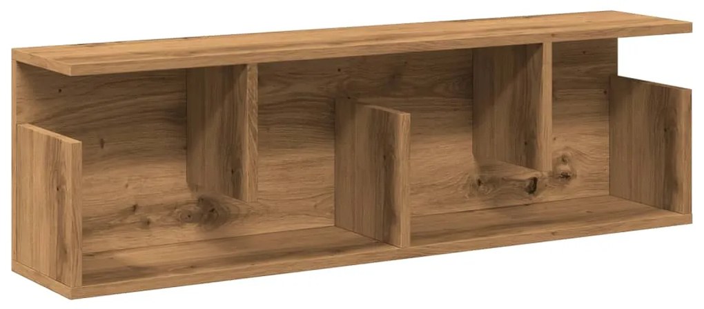 854849 vidaXL Стенен шкаф, 100x20x30 см, дъб артизан, инженерно дърво