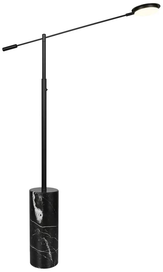 Черна LED подова лампа (височина 145 cm) Fiore – Trio Select