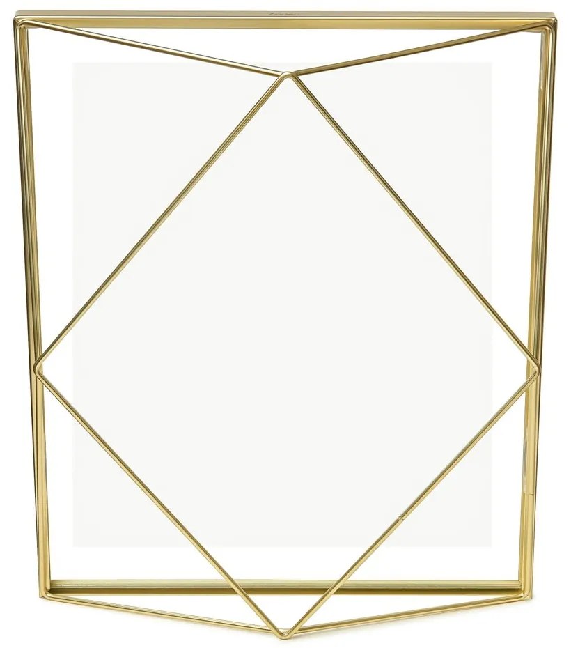 Метална стойка/рамка за стена в златисто 25x30 cm Prisma - Umbra