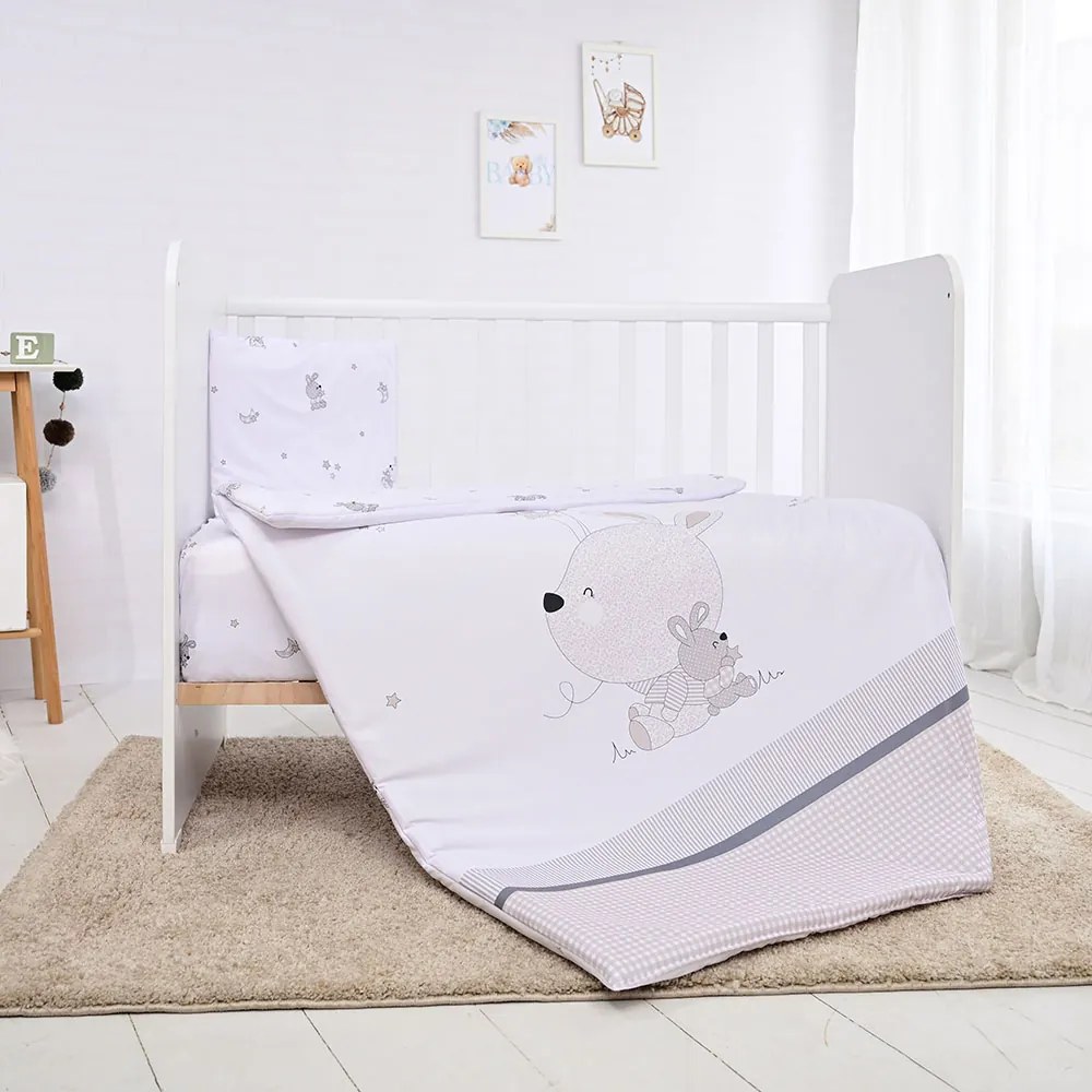 LORELLI Classic Сет от 5 части COSY LITTLE RABBITS СИВО