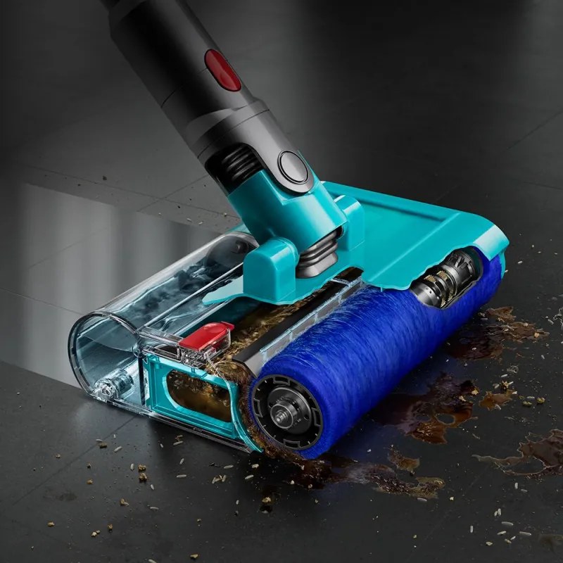 Вертикална прахосмукачка Dyson V10 Cyclone Submarine 594446-01, 150AW, 0.76 л, 60 мин, Сухо/мокро, 3 режима, Хигиенично изпразване, Root Cyclone™, Никел/тюркоаз