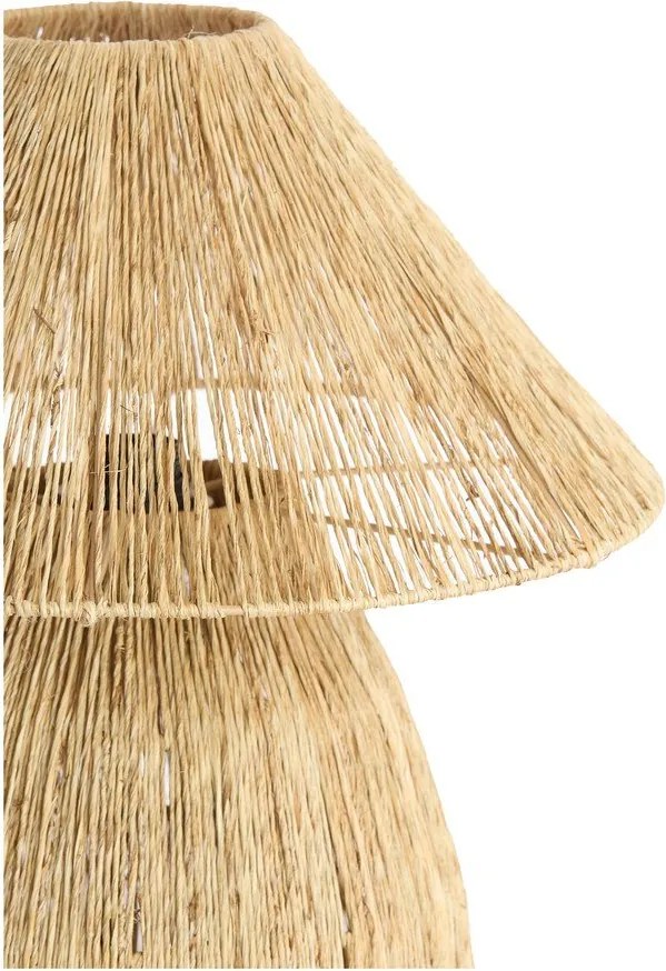 Настолна лампа в естествен цвят с абажур от юта (височина 55 cm) Maruva – Light & Living
