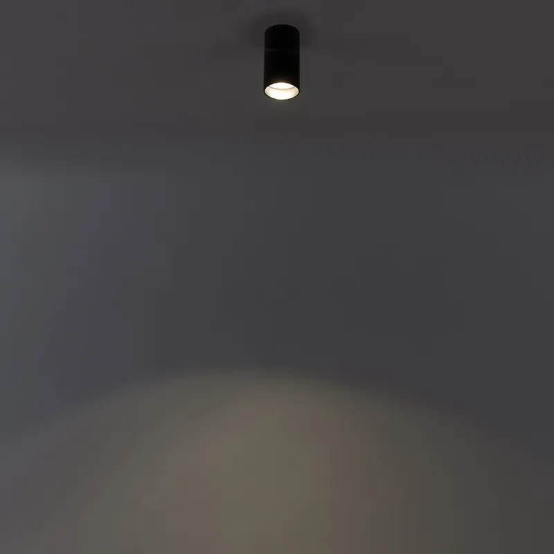 Интелигентен модерен прожектор черен вкл. WiFi GU10 - Tuba