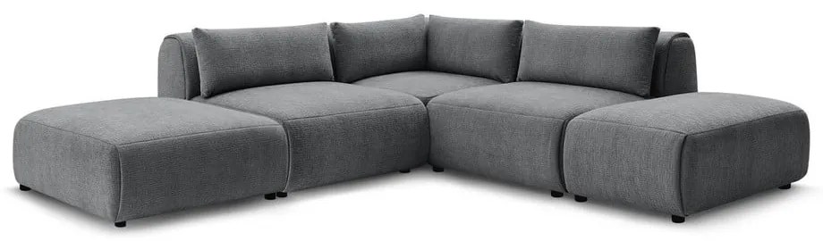 Сив ъглов диван (променлив) Jeanne - Bobochic Paris