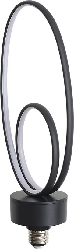 E27 LED декоративна крушка черна 6W 450 lm 3000K