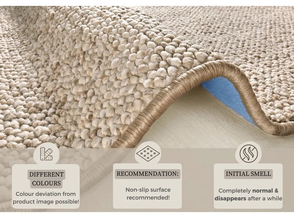 Светлокафяв кръгъл килим ø 200 cm Wolly – BT Carpet