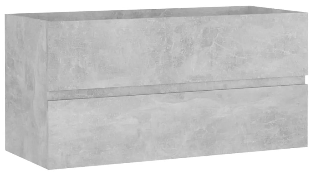 804759 vidaXL Долен шкаф за мивка, бетонно сив, 90x38,5x45см, инженерно дърво