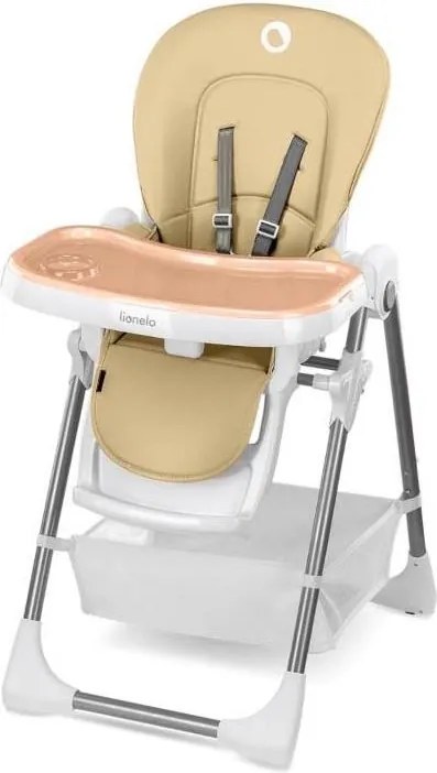 Lionelo - Детски стол за хранене LINN PLUS бял/бежов
