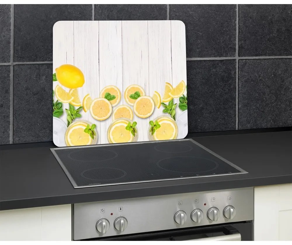 Стенно покритие за печка от закалено стъкло 50x56 cm Lemons – Wenko