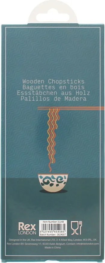 Дървени пръчици в комплект от 5 бр. в естествен цвят Delicate – Rex London