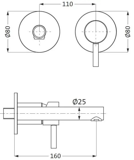 Външни части за миене на стени Herzbach DESIGN iX II-Black