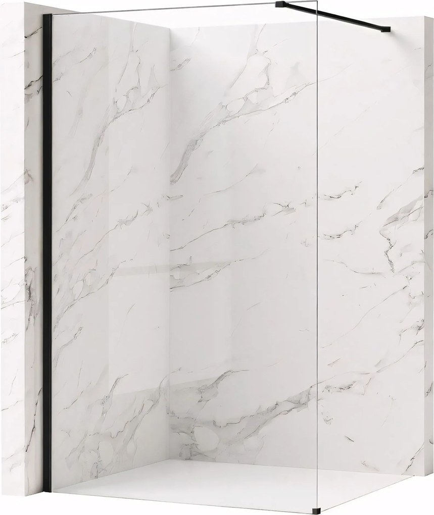 Параван за душ Rea Flexi Transparent / Black 140