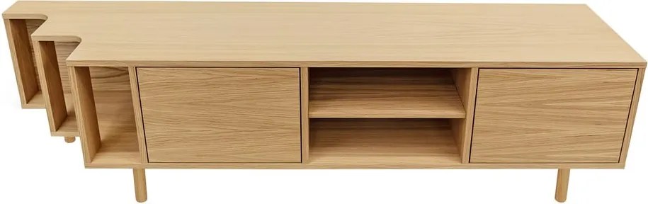 Маса за телевизор от декор от дъб в естествен цвят 189x50x44 cm Shift – Woodman