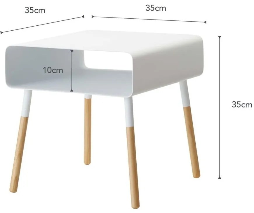 Бяла масичка за кафе , височина 35 cm Plain - YAMAZAKI