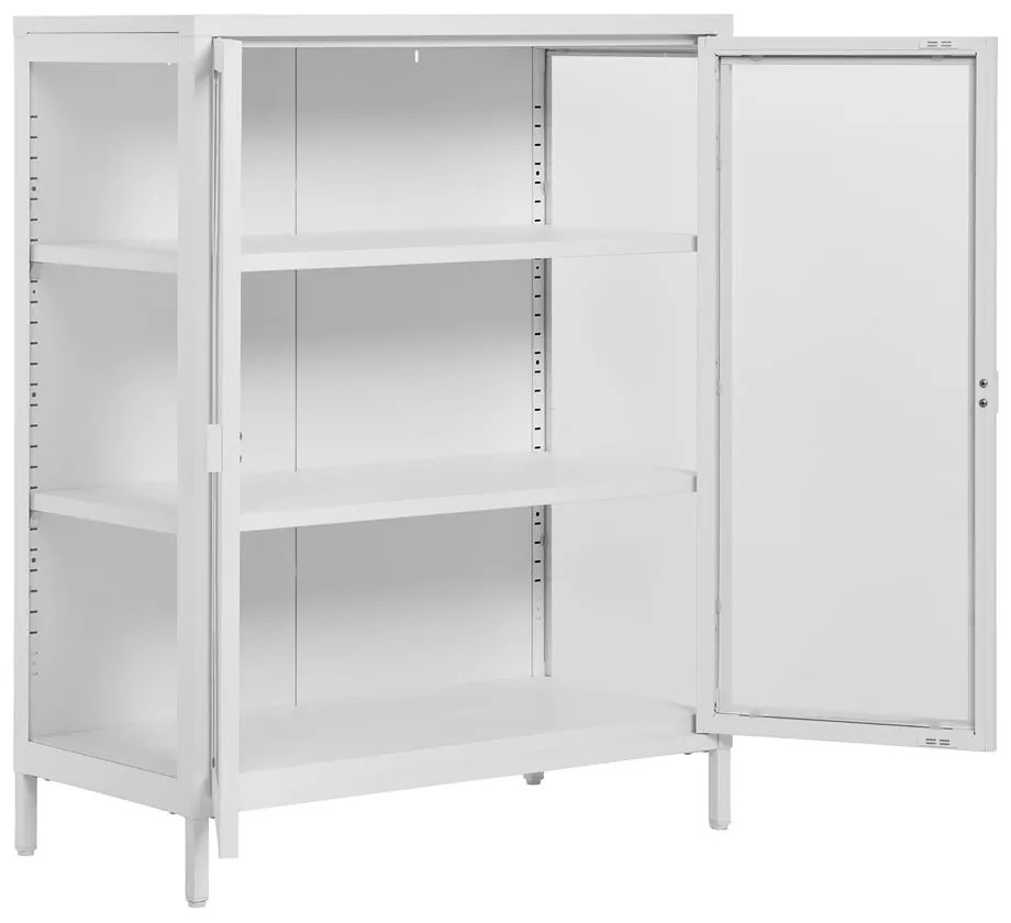 Бяла метална витрина 80x101 cm Brisbane – House Nordic