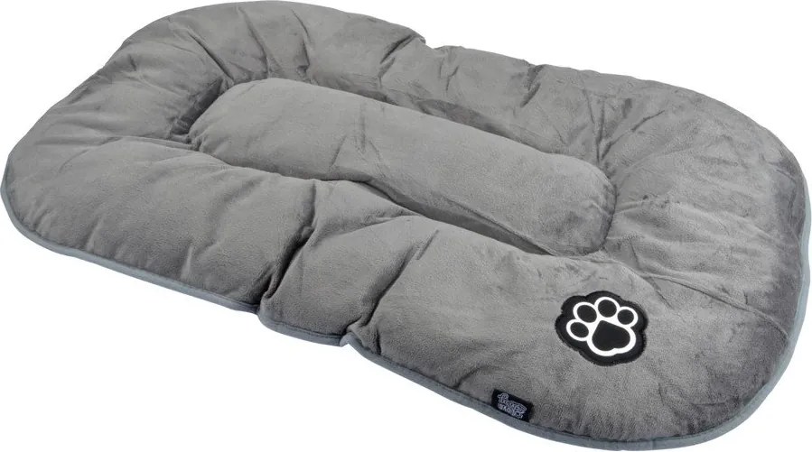 Сиво велурено легло за домашни любимци за куче 107x62 cm Flakes – Love Story