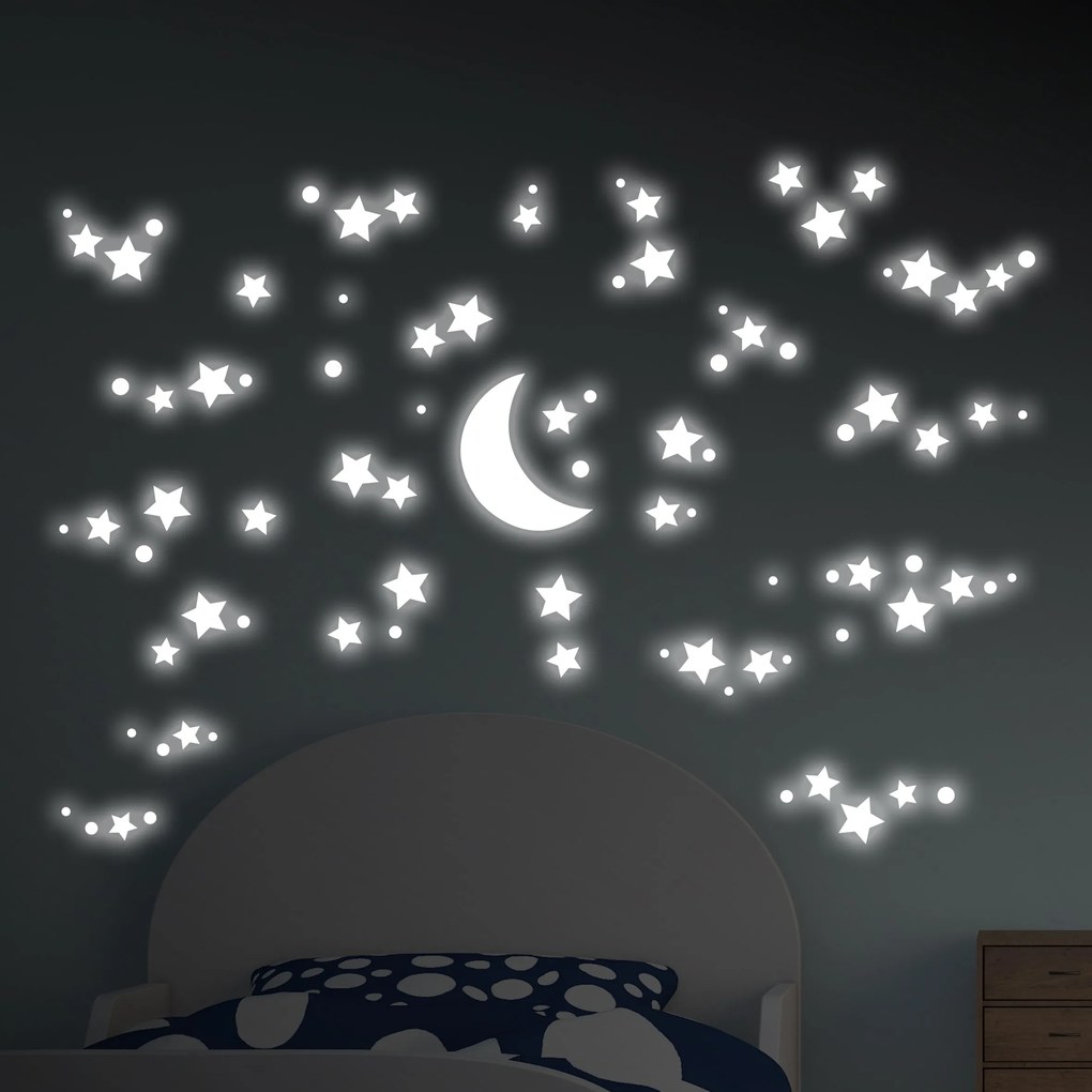 Phosphorescent Wall Декоративен Stickers Starry Night