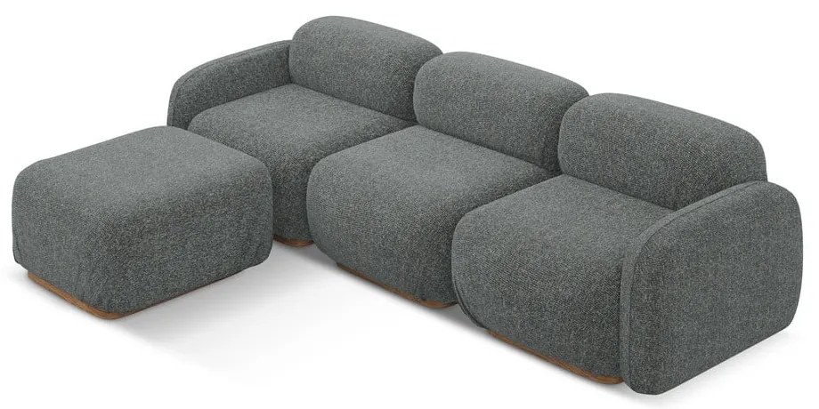 Сив модулен ъглов диван (променлив) Ailani – Makamii