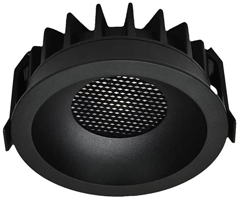 LED вградено осветително тяло 12W 230V 3000/4000/6400K Ø8,6 см черно