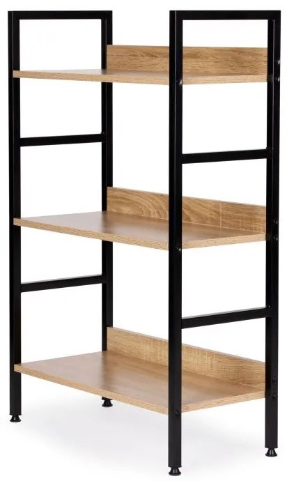 Стабилен рафт с 3 рафта - комбинация от метал и дърво 93 x 60 x 27,5 cm