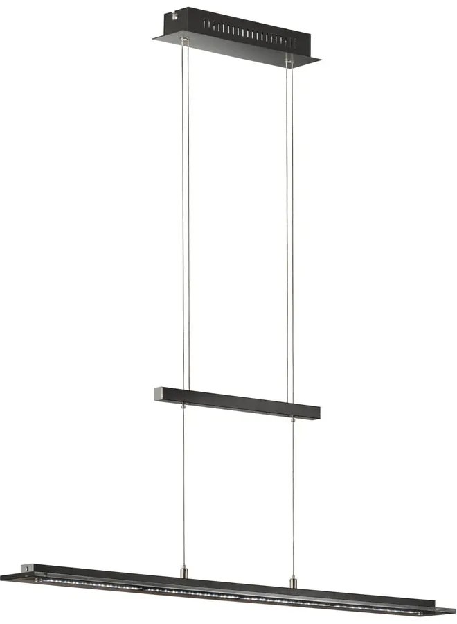 Черно метално LED затъмняващо се висящо осветително тяло Tenso – Fischer &amp; Honsel