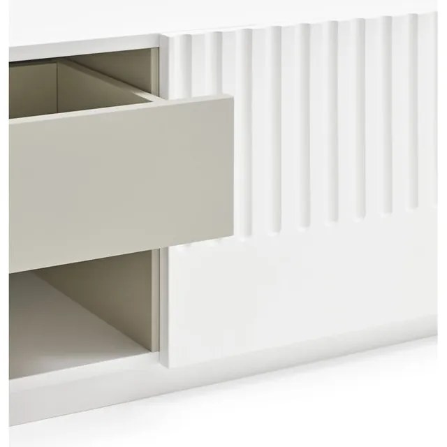 Бял скрин за телевизор Doric - Teulat