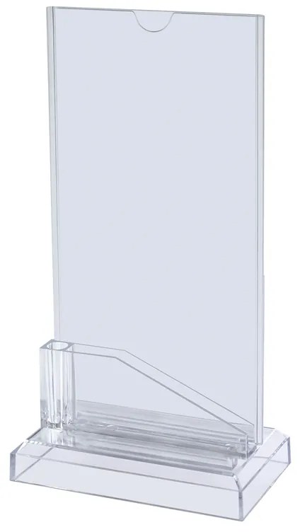 KEJEA Информационна поставка, с място за визитка, 100 х 200 mm, прозрачна