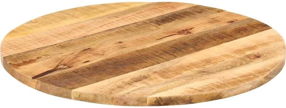 370014 vidaXL Плот за маса Ø 80x3,8 см кръгло масивно дърво грубо манго