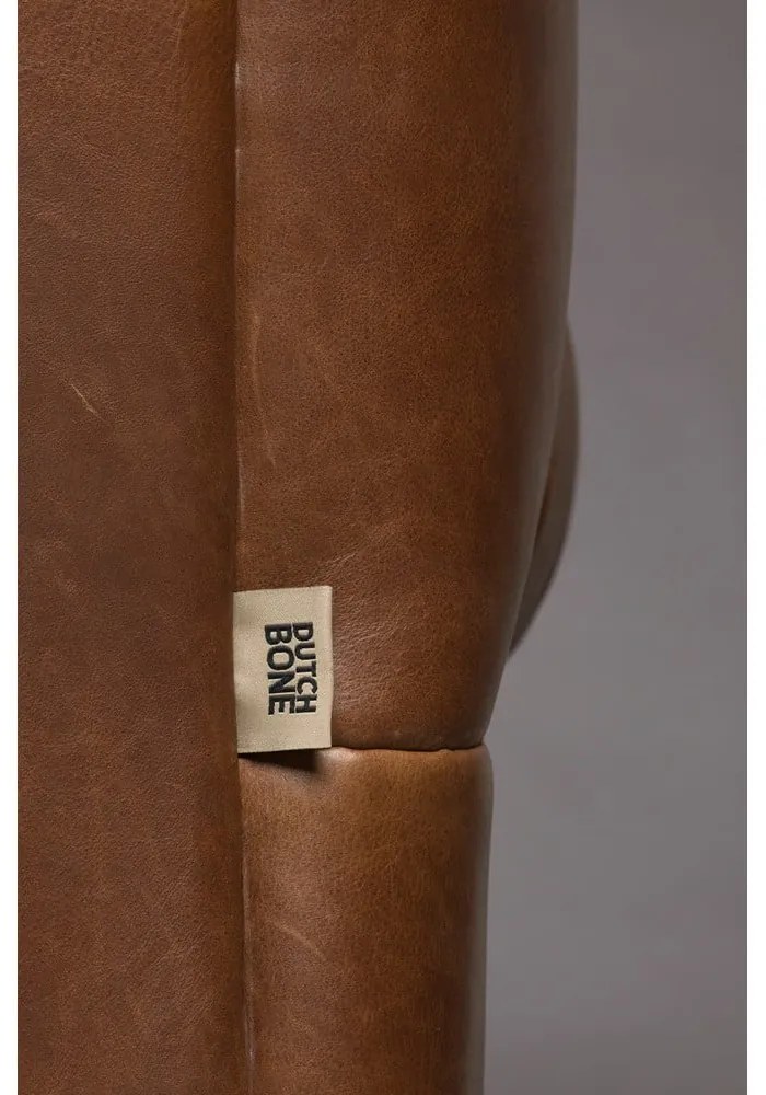 Кафяв кожен диван 214 cm Douglas – Dutchbone