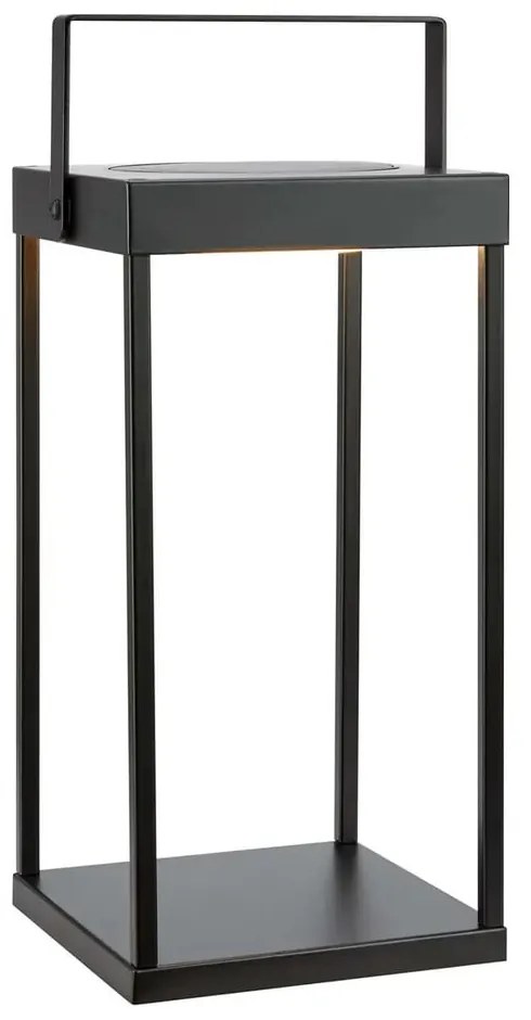 Черен екстериорен LED фенер със соларен панел с USB (височина 42 cm) Pure – Markslöjd