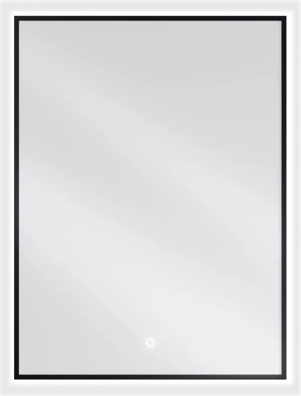 Mexen Erma осветено банско огледало 60 x 80 см, LED 6000K, анти-пара, черна рамка