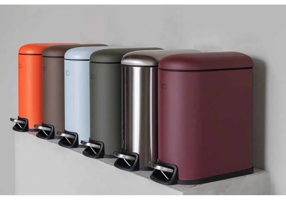 Кошче за боклук с педал от неръждаема стомана в сребрист цвят 10 l Wather – Mette Ditmer Denmark