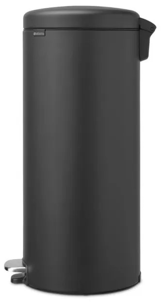 Кош за боклук с педал Brabantia NewIcon 649753, 30 л, Плавно затваряне, Противоплъзгаща основа, Сатенено покритие, Тъмносив
