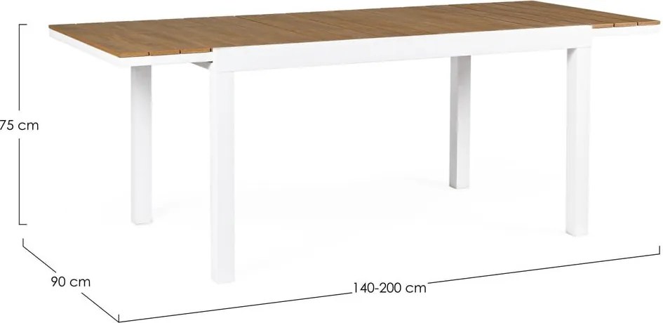 Алуминиева градинска маса за хранене 90x140 cm Elias – Bizzotto