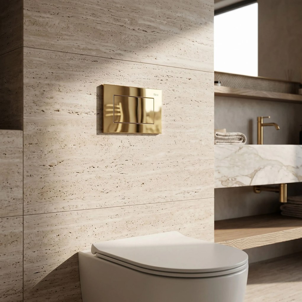 Комплект Структура за Вграждане за WC Slim 024N с Бутон J Gold