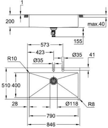 Мивка K800 Grohe
