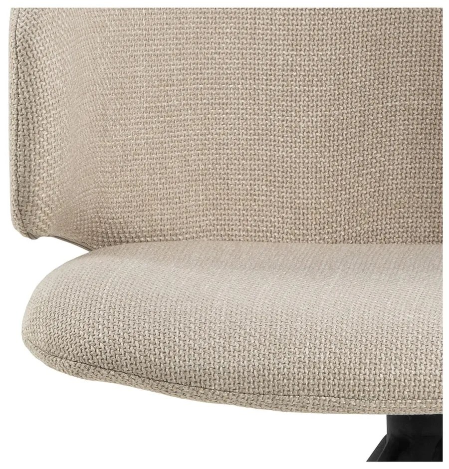 Бежов тапициран трапезен стол с подлакътници Ella – Actona