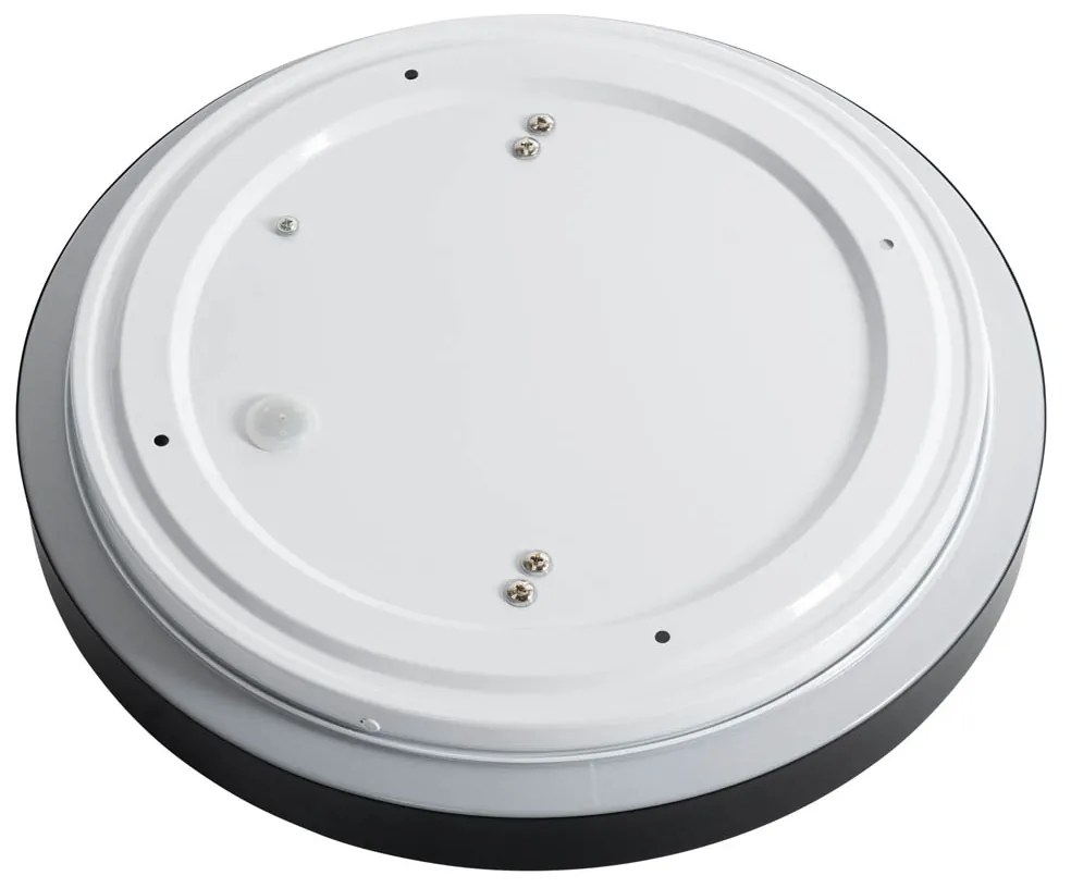 Модерна таванна лампа черна с бяла 35 см IP44 - Walden