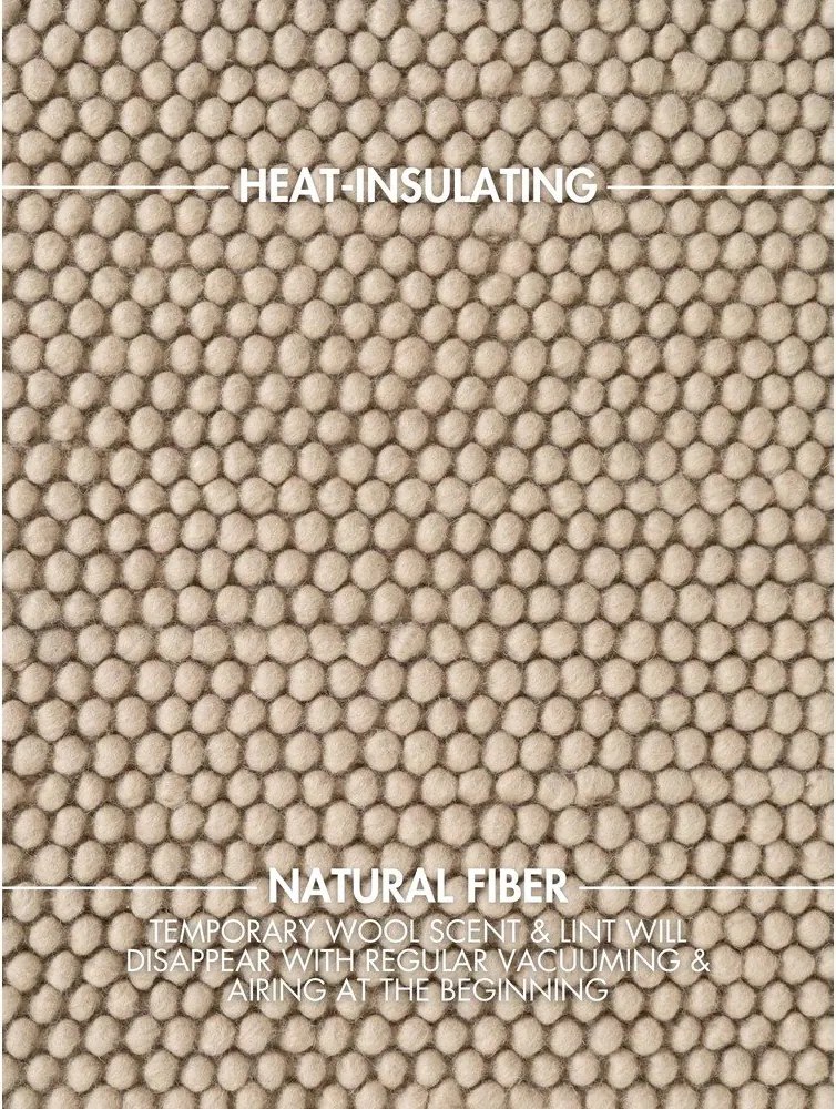 Бежов ръчно изработен вълнен кръгъл килим ø 200 cm Richmond Diana – Ted Baker