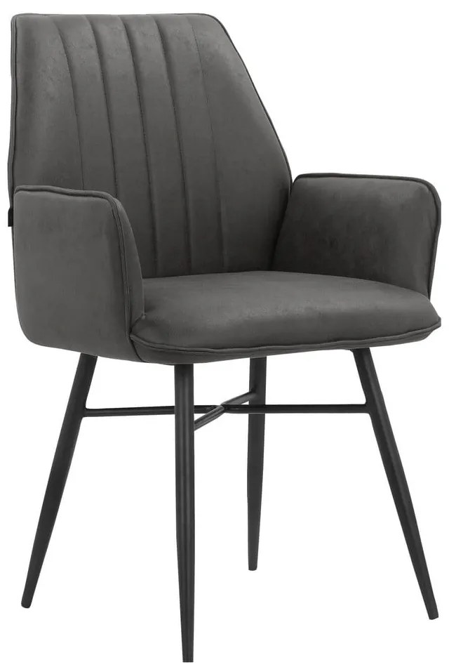 Антрацит трапезни столове в комплект от 2 бр. Anzo – Støraa