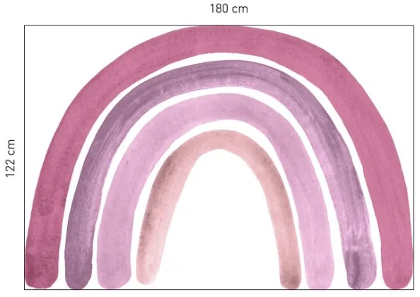 Модерен детски стикер за стена Rainbow 122 х 180 см