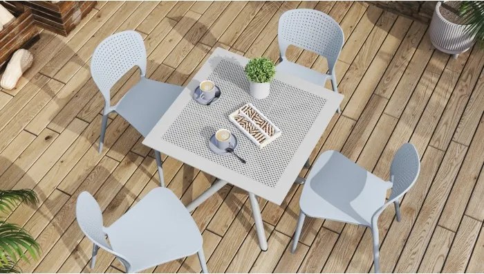 ТОДО Синьо - МОДЕРЕН СТОЛ ЗА КУХНЯ/ ГРАДИНА/ КАФЕНЕ (ВЕРТИКАЛНО ПОДРЕЖДАНЕ)