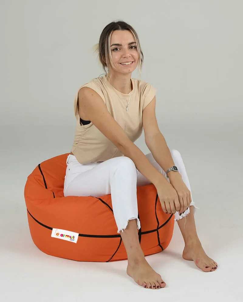 Градински пуф Basketball Kids Pouf, цвят Керемида