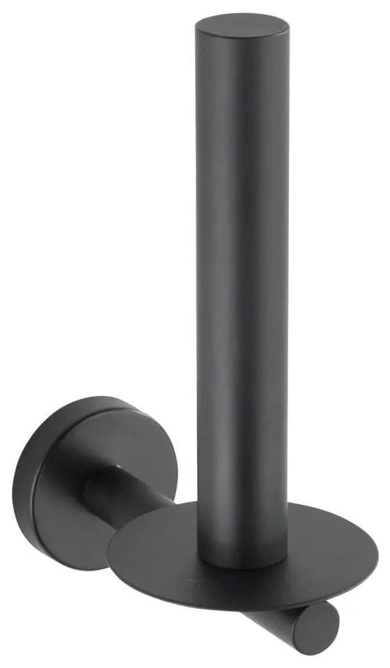 Матово черно стенен държач за тоалетна хартия от неръждаема стомана Bosio – Wenko